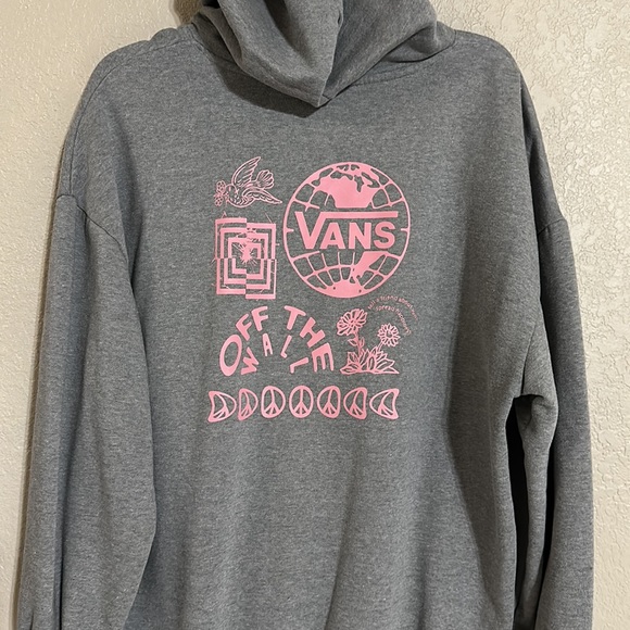 Vans over sized pull over hoodie elastic bottom and sleeves women’s size small - Picture 2 of 7